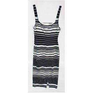 American Apparel Women Tank Dress Sz S Sleeveless  Bodycon Slit Summer Stretch